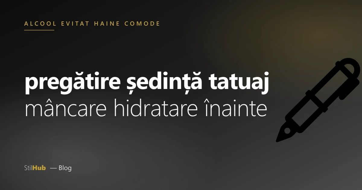 Pregătire ședință tatuaj