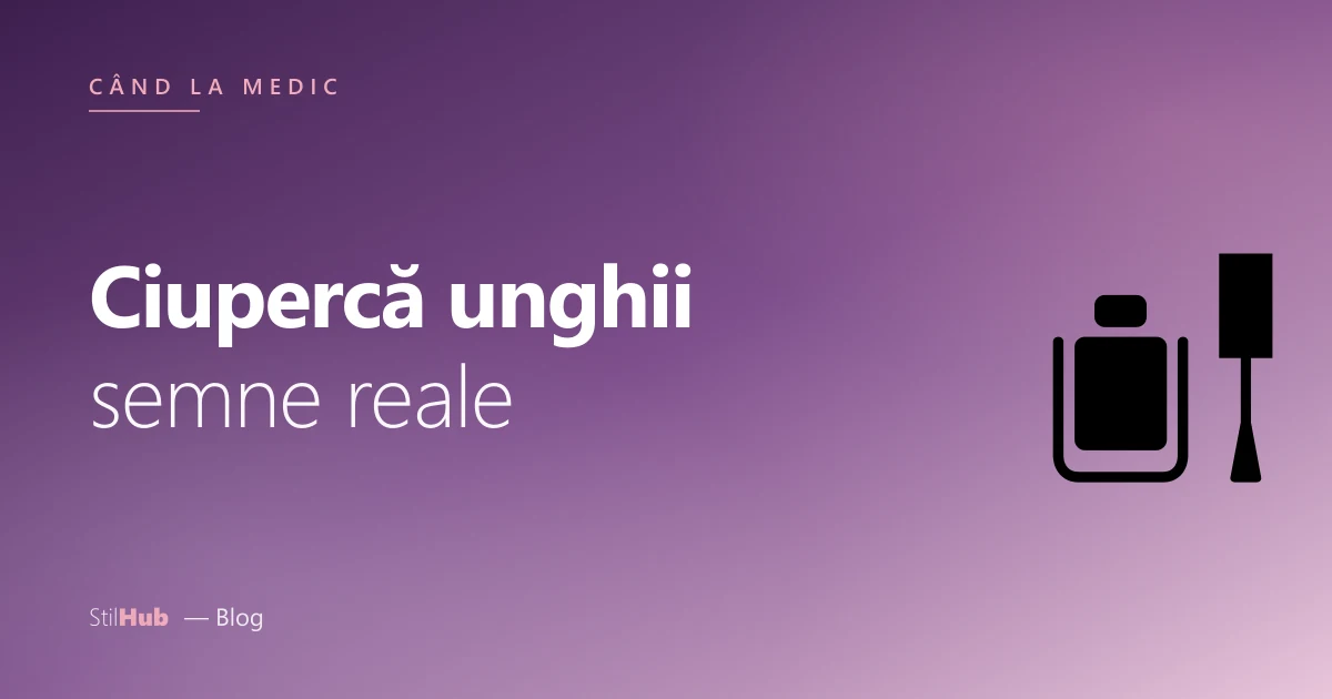 Ciupercă unghii: semne