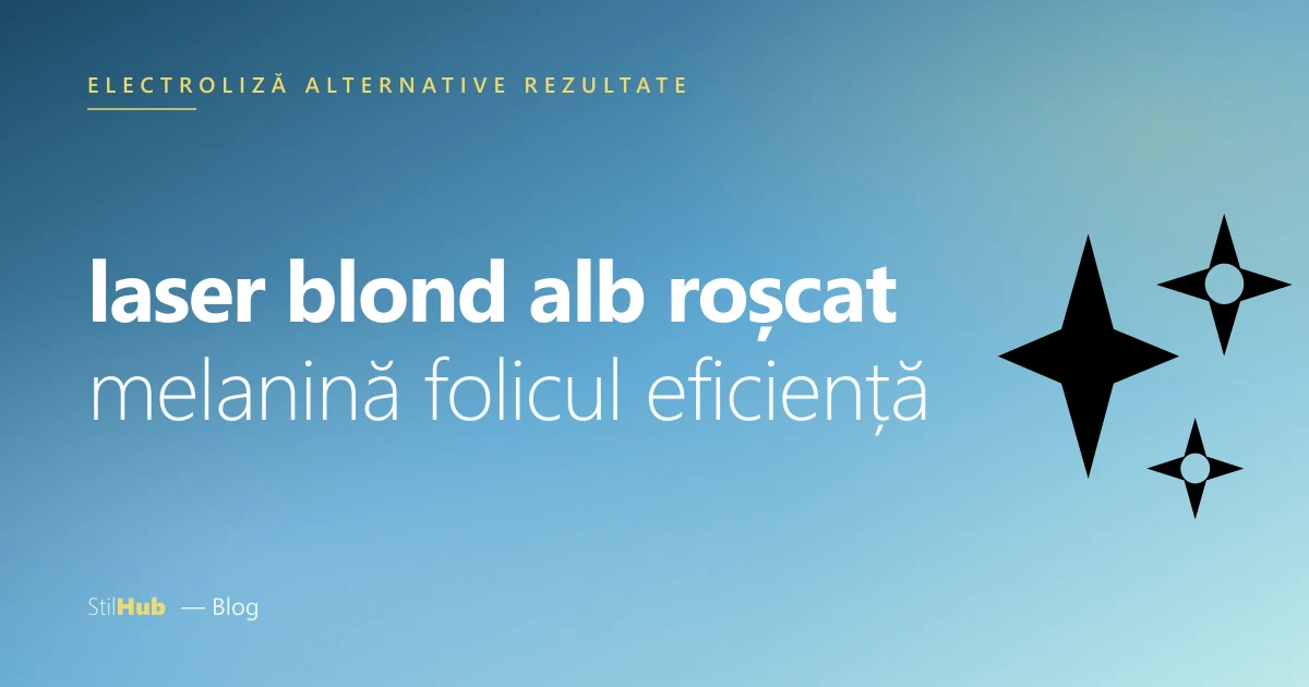 Laser pe păr blond/alb