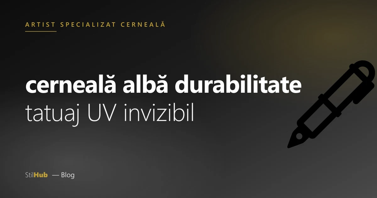 Tatuaje albe și UV